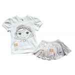 Комплект для девочки, футболка с юбкой-трусиками, р. 86 см.
